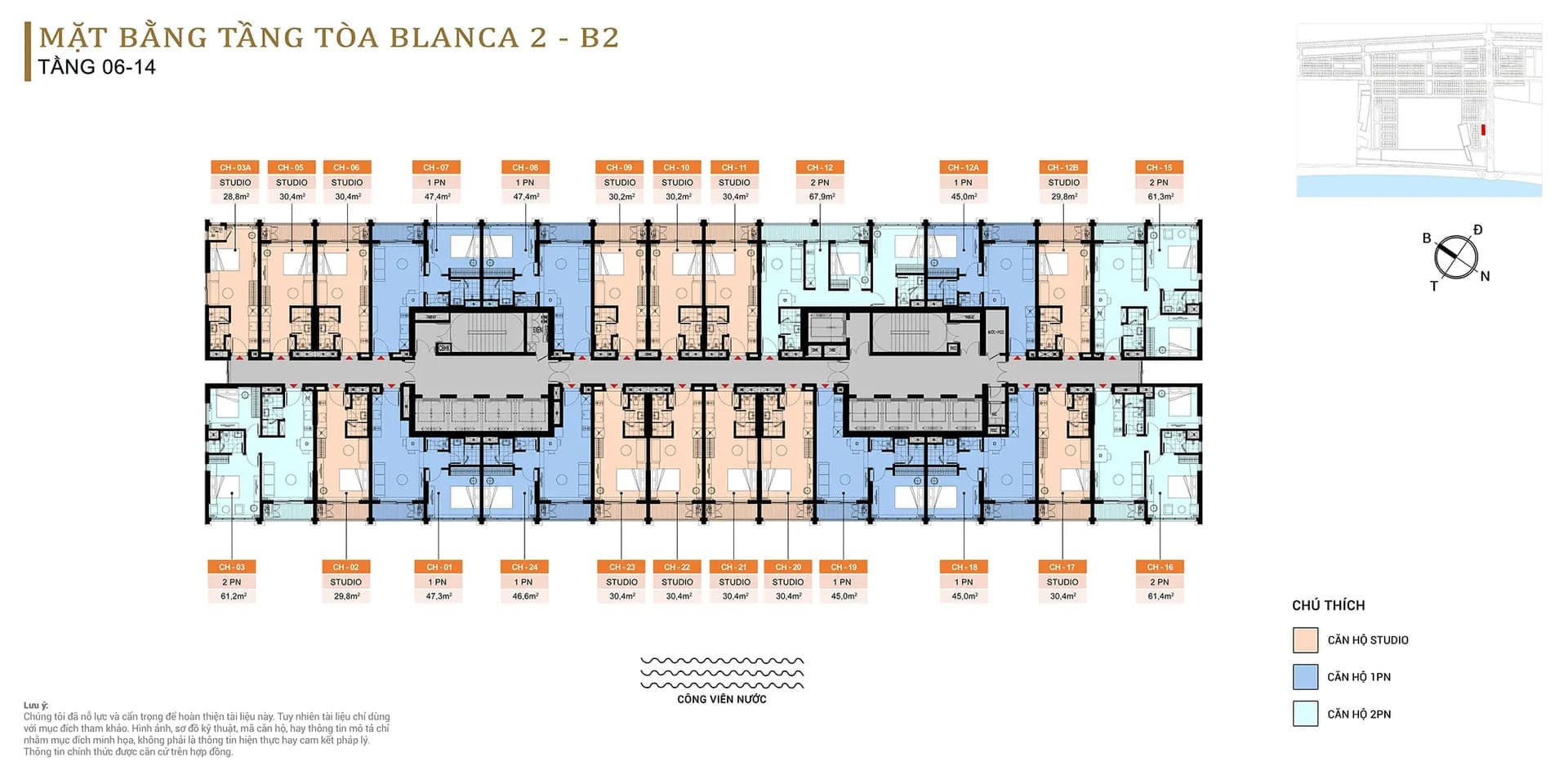 Sơ đồ mặt bằng tòa Blanca Sun Group Vũng Tàu hướng Đông Bắc mang lại lợi ích che chắn ánh nắng gắt, ôm trọn tầm nhìn quảng trường công viên nội khu xanh mát và vô cùng yên tĩnh. Sơ đồ mặt bằng tòa Blanca Sun Group Vũng Tàu hướng Đông Bắc mang lại lợi ích che chắn ánh nắng gắt, ôm trọn tầm nhìn quảng trường công viên nội khu xanh mát và vô cùng yên tĩnh.