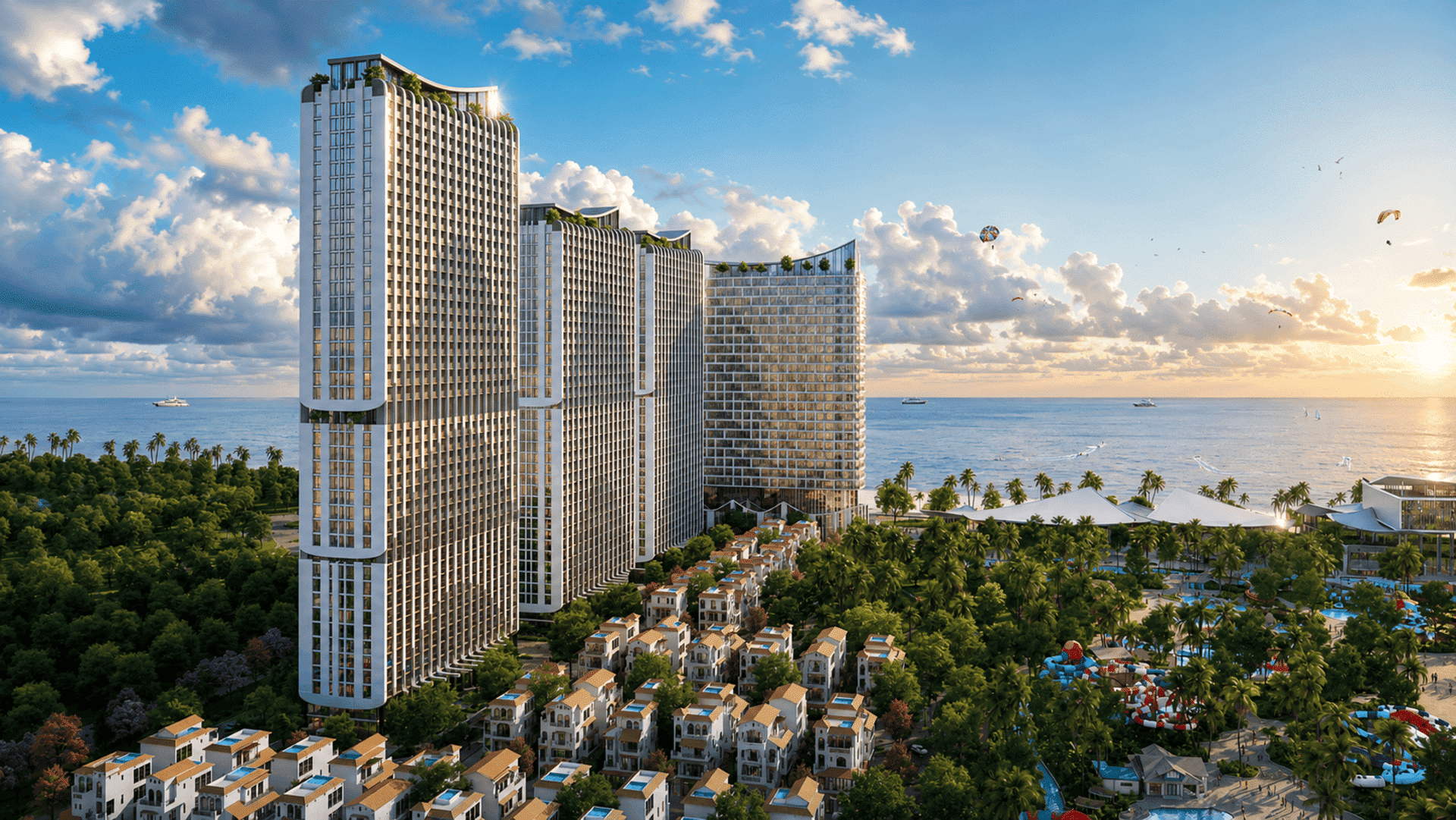Phân khu căn hộ cao cấp Sun Group Vũng Tàu được thiết kế theo kiến trúc xanh hiện đại, mang đến không gian sống thượng lưu với tầm nhìn trực diện panorama ôm trọn toàn cảnh đại dương mênh mông. Tòa Blanca mở ra cơ hội tối ưu dòng tiền vượt trội với quyền sở hữu 50 năm, bảo chứng cho một giải pháp đầu tư bền vững và sinh lời chắc thắng.