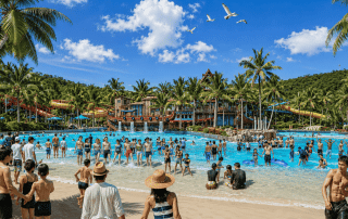 công viên nước biểu tượng hoành tráng tại Sun Group Vũng Tàu sở hữu những trò chơi cảm giác mạnh đẳng cấp, trở thành tâm điểm vui chơi giải trí bùng nổ thu hút hàng triệu khách du lịch.
